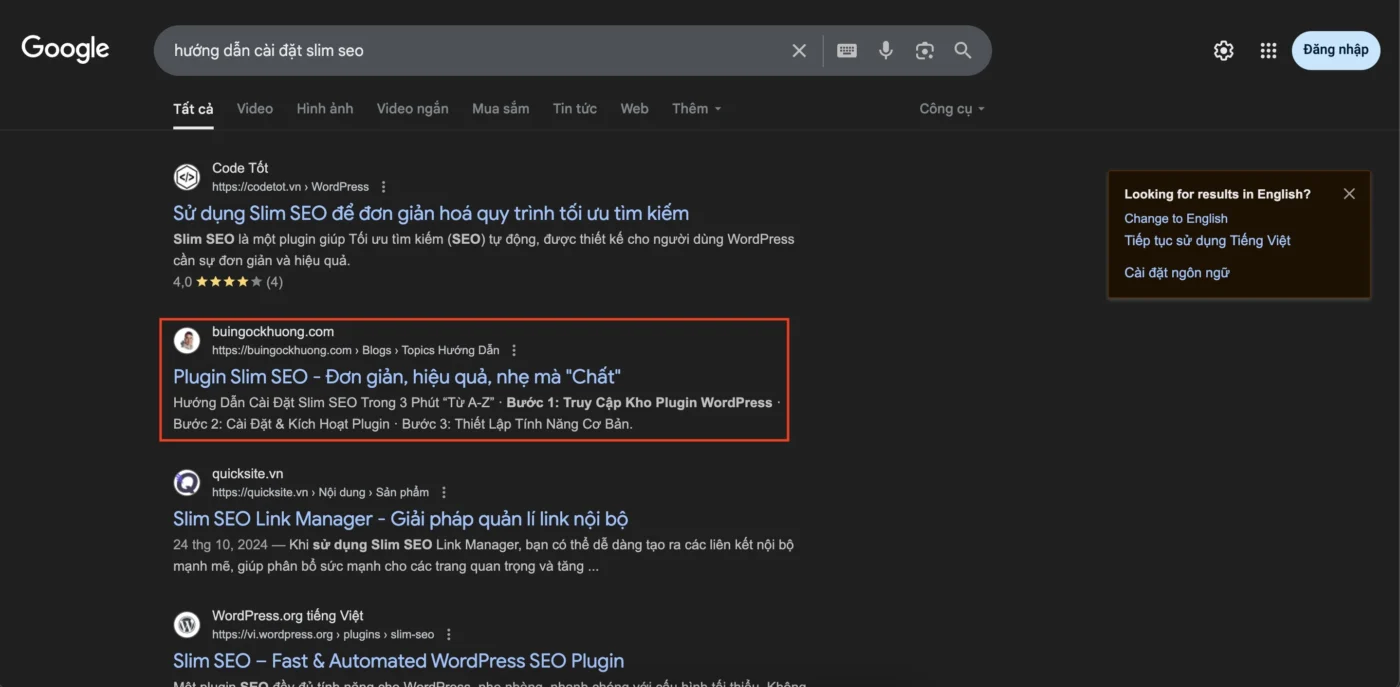 Chuốt bài hướng dẫn lên top 2 Google